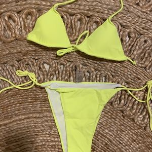 Neon yellow string bikini